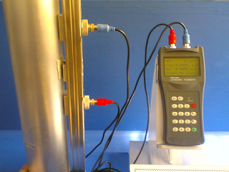 clamp-on handheld ultrasonic flowmeter for liquid flow